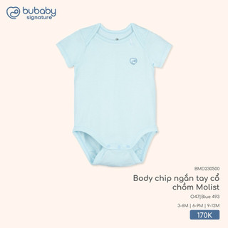 Bubaby BMD230500 Body chip ngắn tay cổ chồm Molist cao cấp chất liệu mềm mại mỏng nhẹ thoáng mát cho bé trai và bé gái
