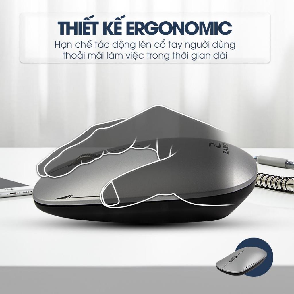 Combo Bàn Phím Chuột Không Dây ZADEZ ZMK-530G – Silent 104 Phím, Phím Tách Rời Chiclet, 1200 DPI