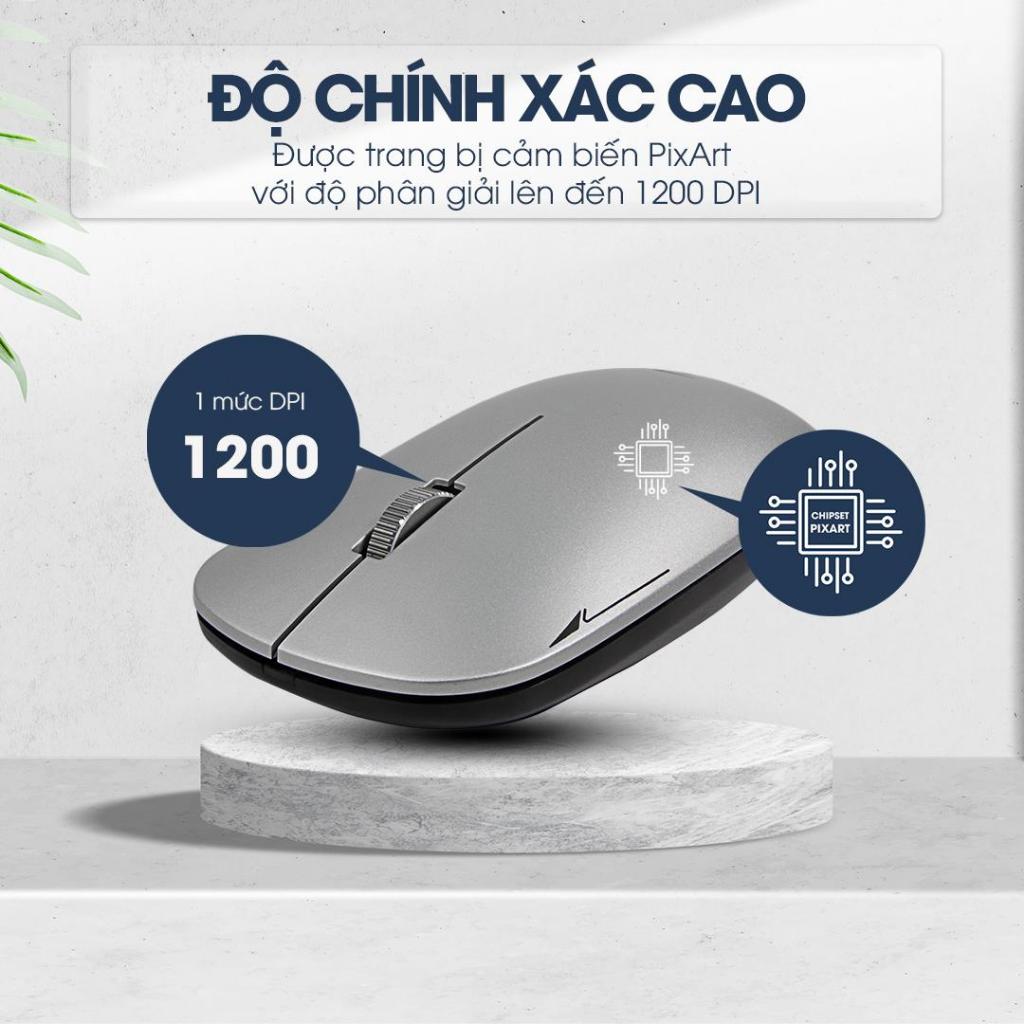 Combo Bàn Phím Chuột Không Dây ZADEZ ZMK-530G – Silent 104 Phím, Phím Tách Rời Chiclet, 1200 DPI