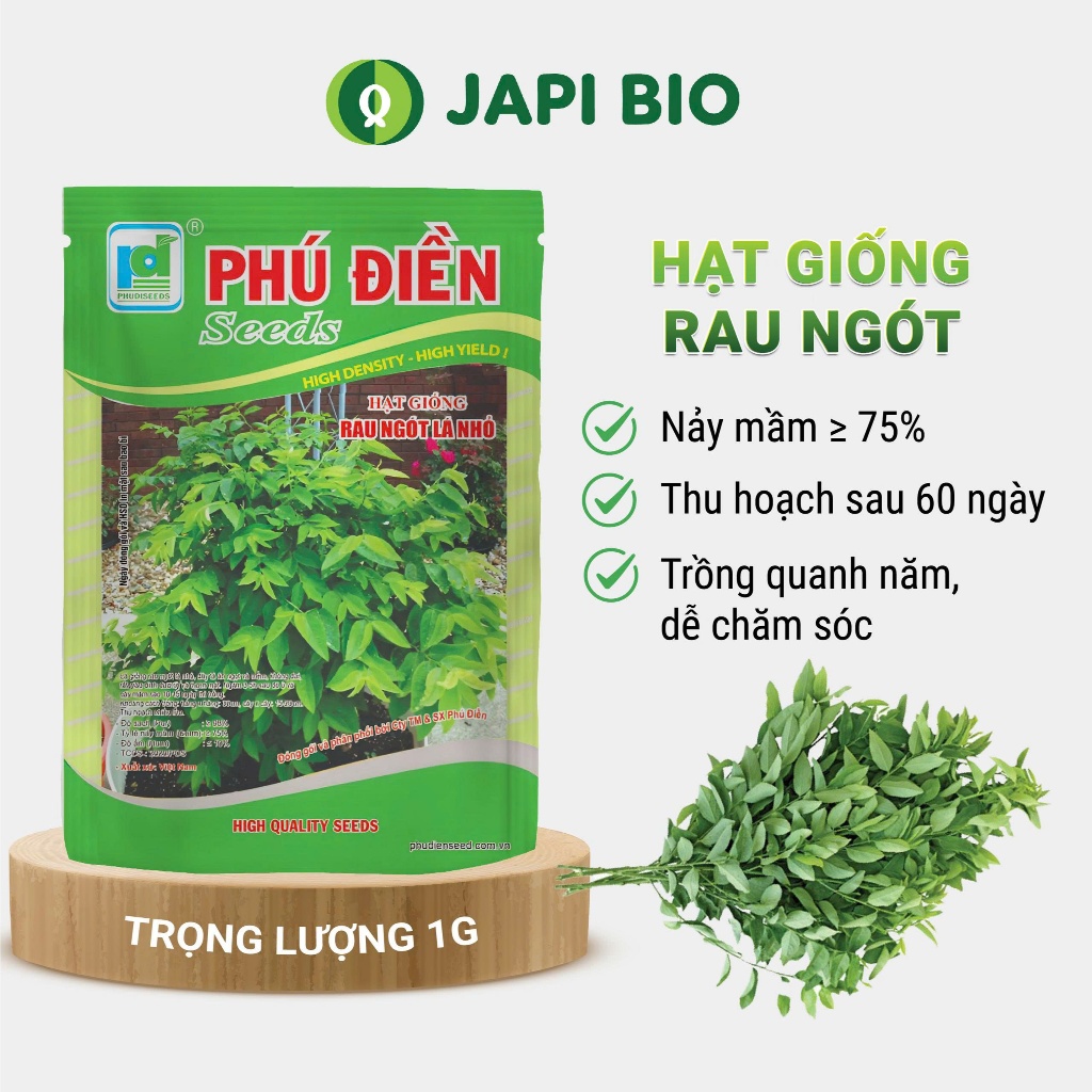 Hạt giống Rau Ngót Lá Nhỏ 10g – Hạt giống rau ăn lá dễ trồng, năng suất cao, lá xanh mướt