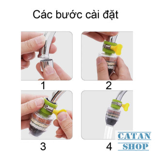 Lọc Nước 6 Tầng Đầu Vòi Bếp Lọc Sạch Cặn Bẩn Rỉ Sét Vi Khuẩn An Toàn Cho Rau Củ Trái Cây