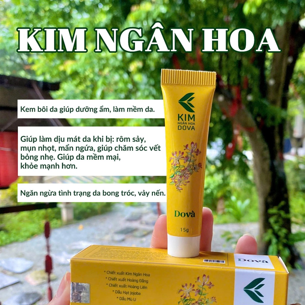Gel bôi Kim ngân hoa dova dùng cho trẻ bị Hăm, rôm sẩy, chàm sữa, mẩn ngứa mụn nhọt... các vấn đề về da