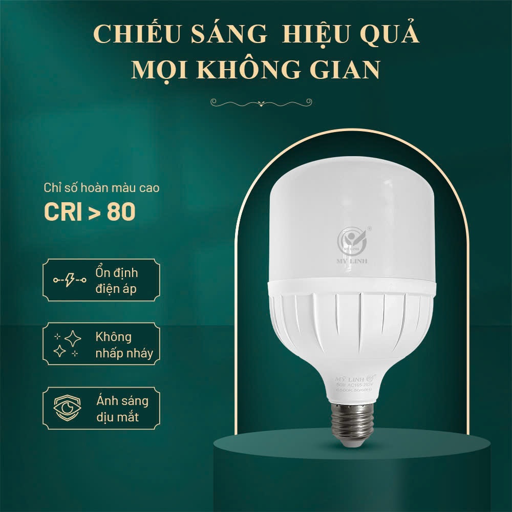 Bóng đèn LED trụ Mỹ Linh TT0001-15W loại bóng đơn dùng trong nhà hoạt động bằng điện 220V L1