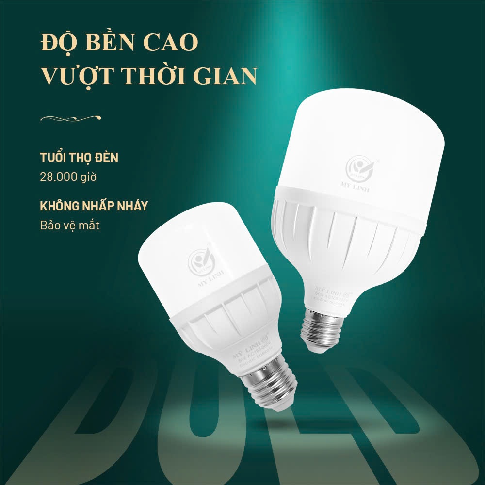 Bóng đèn LED trụ Mỹ Linh TT0001-15W loại bóng đơn dùng trong nhà hoạt động bằng điện 220V L1