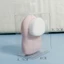 Dụng cụ rửa mặt 2 đầu – silicone & lông mềm | Bàn chải rửa mặt cầm tay làm sạch sâu, massage thư giãn (Màu vàng be)