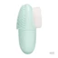 Dụng cụ rửa mặt 2 đầu – silicone & lông mềm | Bàn chải rửa mặt cầm tay làm sạch sâu, massage thư giãn (Màu vàng be)
