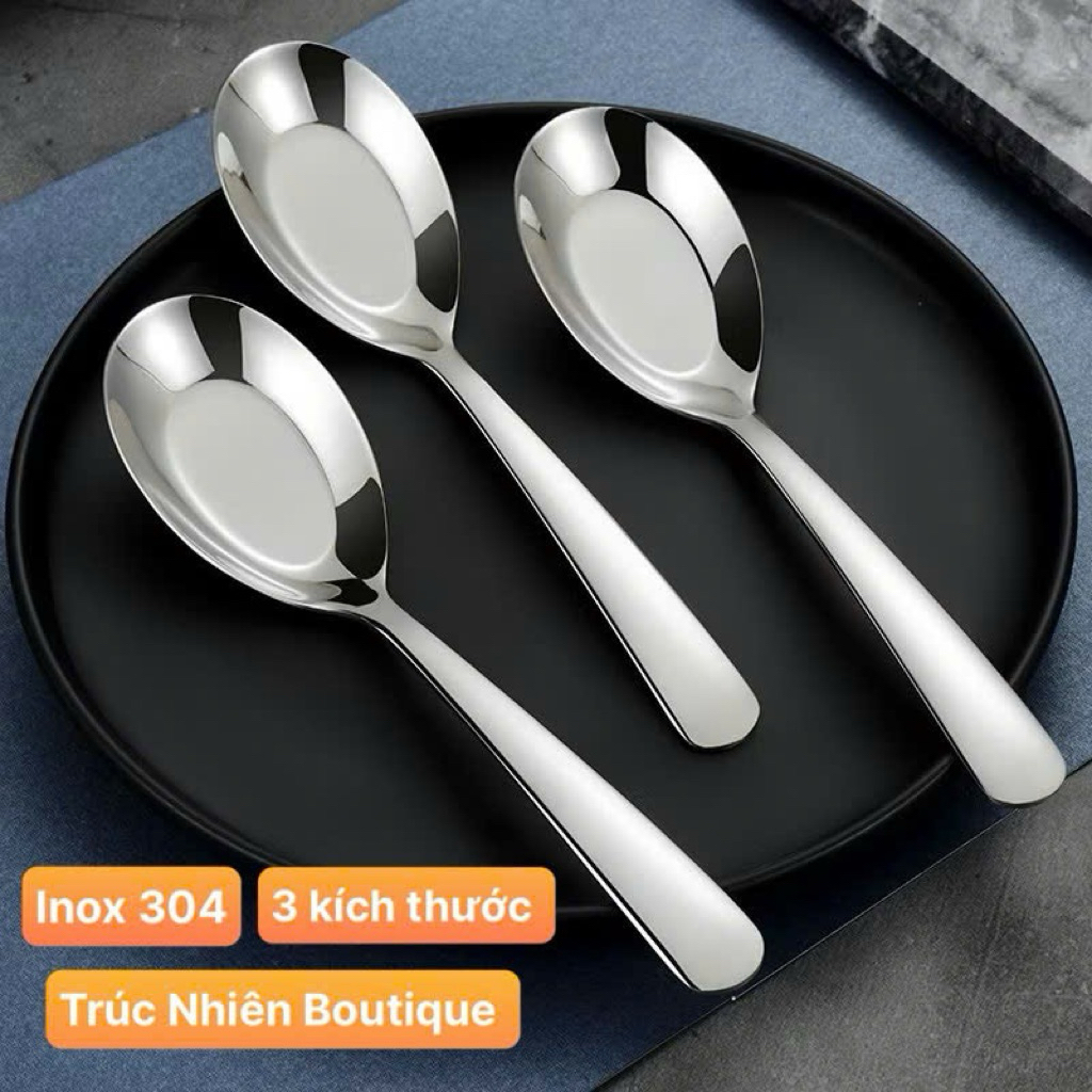 Muỗng thìa ăn cơm phở súp inox 304 cao cấp thép không gỉ - T188