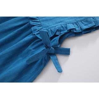 Váy Cho Bé Gái, Váy Sát Nách Cho Bé Thiết Kế Cổ Viền Kèm Nơ Xinh Chất Liệu Cotton Mát