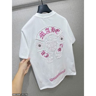 ÁO thun nam cổ tròn họa tiết thêu tay ngắn phong cách trẻ trung chuẩn from