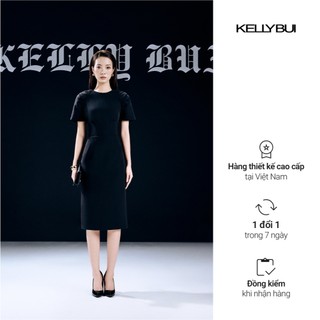 [KELLYBUI] Váy bút chì vai bồng công sở nữ thanh lịch chất liệu thô sang trọng.