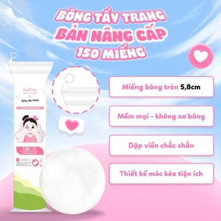 Bông Tẩy Trang Befou 150 Miếng Tròn