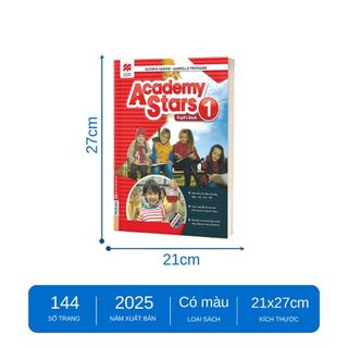 Sách - Academy Stars 1 Pupil’s Book + Workbook - Sách Học tiếng Anh Cho Trẻ Chuẩn Cambridge
