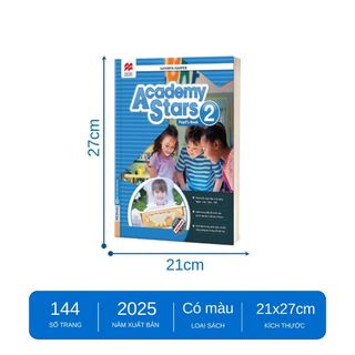 Sách - Combo Academy Stars Pupil’s Book + Workbook 2 - Sách học tiếng Anh cho trẻ chuẩn Cambridge