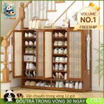 【Giao hàng trong 4 giờ】tủ đựng giày tủ giày tre Tiết kiệm không gian Dễ Dàng Lắp Đặt Tủ giày thông minh kệ Kệ Giày — ảnh 1