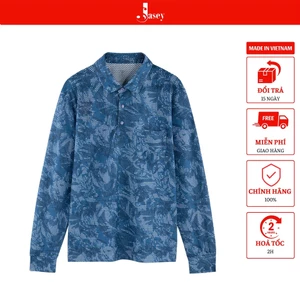Áo polo nam dài tay JASEY, Áo thun nam dài tay dệt kim chuẩn size mã 9116