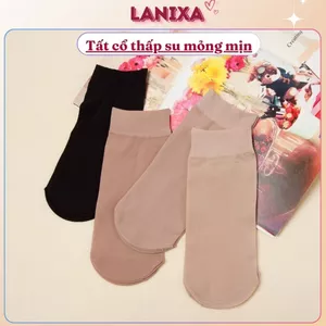 Tất vớ nữ cổ ngắn màu da thật chân, siêu mỏng thông thoáng mềm mịn đẹp và dễ thương LANIXA T9111