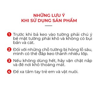 Keo Vá Tường Chống Thấm 250g - Trám Trét Vết Nứt Khe Hở Tưởng, Làm Sạch Vết Vẽ Tường, Nhanh Khô, An Toàn, Dễ Dùng