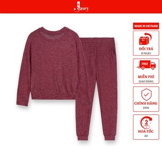Bộ đồ nữ thường ngày JASEY, Đồ bộ nữ cotton thường ngày, gấu bo chuẩn size mã 2515