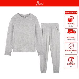 Bộ đồ nữ thường ngày JASEY, Đồ bộ nữ cotton thường ngày, gấu bo chuẩn size mã 2515