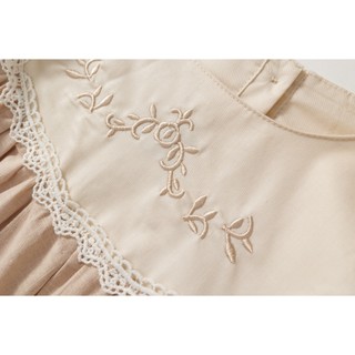 Váy Dài Tay Cho Bé Thiết Kế Basic,Váy Cho Bé Gái Họa Tiết Thêu Hoa Dễ Thương Chất Liệu Cotton Mềm