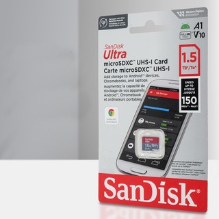 Thẻ nhớ MicroSDXC SanDisk Ultra A1 1.5TB (1500 GB) Class 10 U1 đọc 150MB/s ghi 35MB/s có adapter