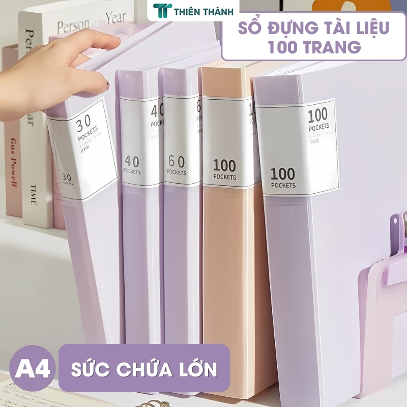 File Lá Đựng Tài Liệu A4 Cứng Cáp – Tệp Đựng Giấy Tờ Dày 30 40 60 Lá Chất Liệu PP Cao Cấp