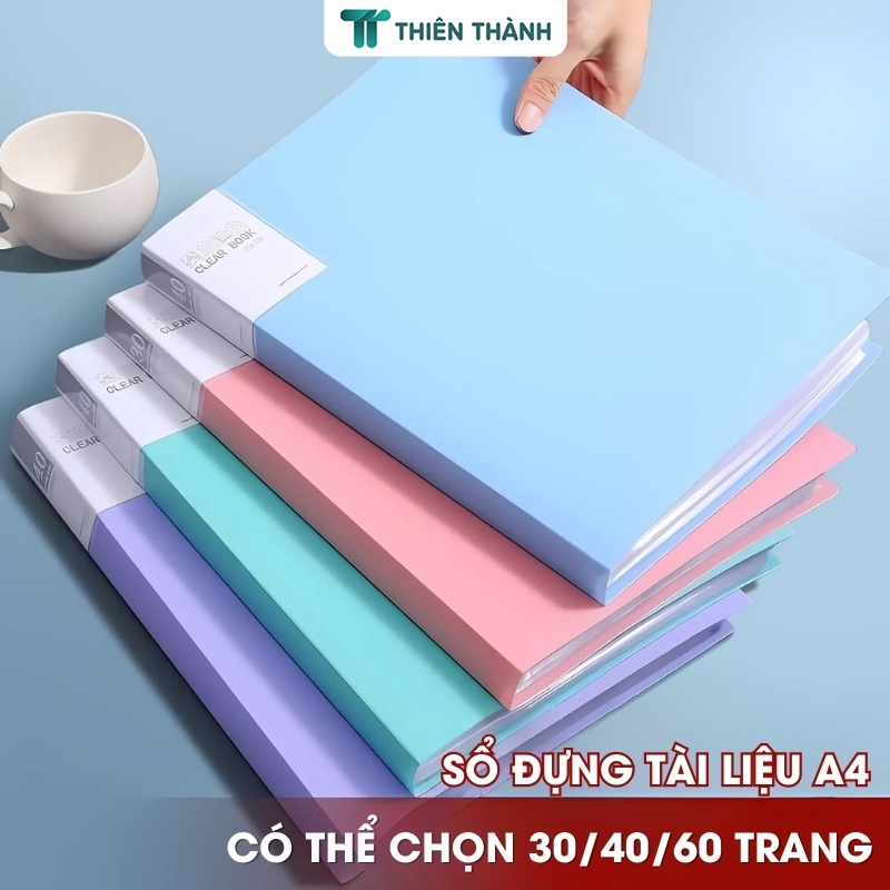 File Lá Đựng Tài Liệu A4 Cứng Cáp – Tệp Đựng Giấy Tờ Dày 30 40 60 Lá Chất Liệu PP Cao Cấp