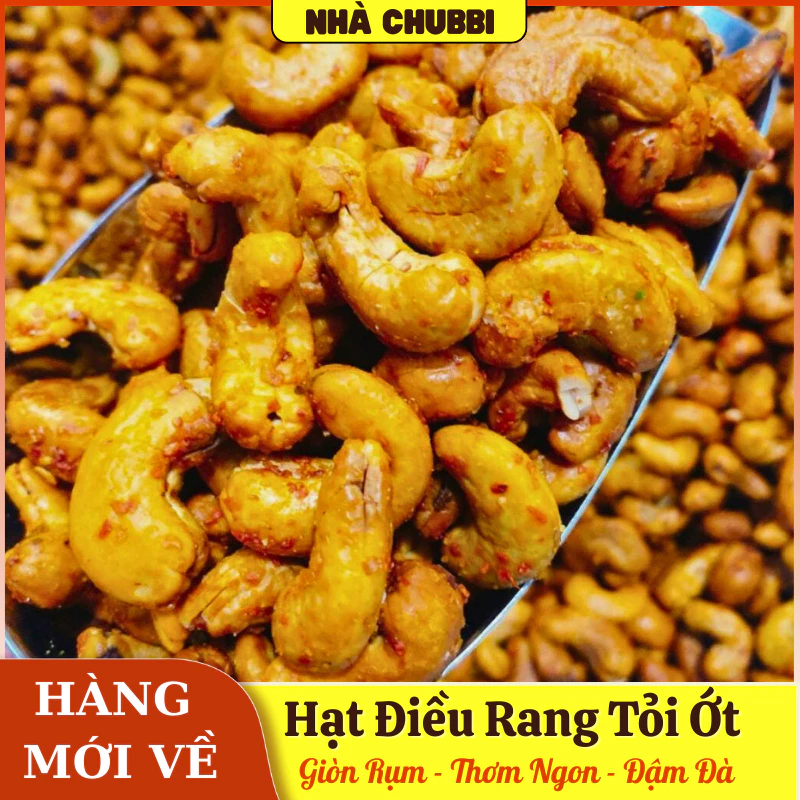 Hạt Điều Tỏi Ớt - Ngon Giòn Bùi Thơm Đậm Đà - Nông Sản Sạch - Hạt Điều Rang Tỏi Ớt