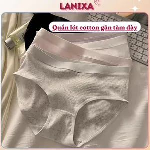 Quần lót nữ cotton gân tăm cạp vừa tôn dáng quyến rũ gợi cảm kiểu dáng basic trẻ trung LANIXA L2416