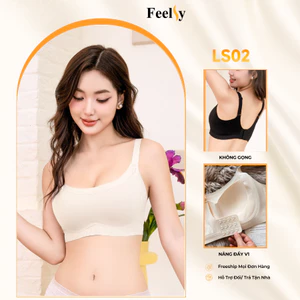 Áo Bra Nâng Ngực Định Hình Feelsy Bra Nâng Đẩy Bản To Không Gọng Chống Hằn Gọn Mỡ Lưng LS02