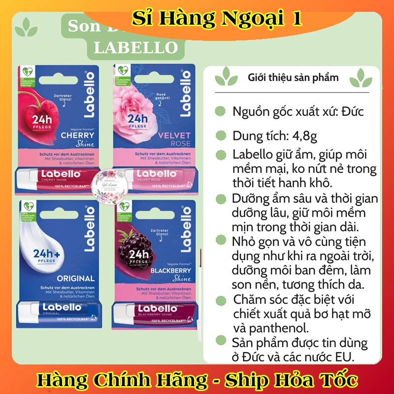 Son dưỡng Labello của Đức [Đủ Bill]
