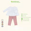 AMI0422 - Bộ Thu Đông Bé Gái Anminaza Vải Cotton Dệt Tăm Phối Bèo Nhún Điệu Đà