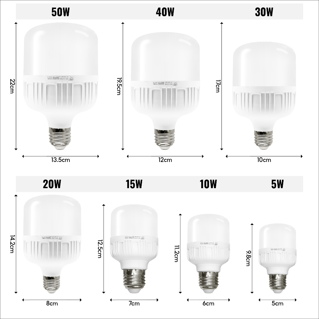 Bóng đèn LED trụ Mỹ Linh TT0001- 30W loại bóng đơn dùng trong nhà hoạt động bằng điện 220V