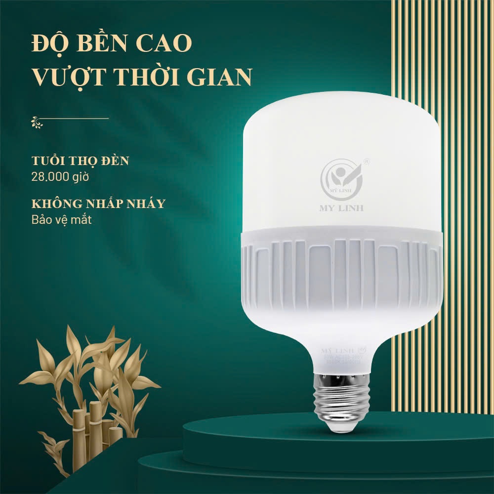 Bóng đèn LED trụ Mỹ Linh TT0001- 50W loại bóng đơn dùng trong nhà hoạt động bằng điện 220V