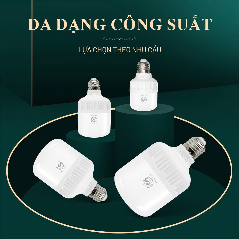 Bóng đèn LED trụ Mỹ Linh TT0001- 10W - 50W loại bóng đơn dùng trong nhà hoạt động bằng điện 220V