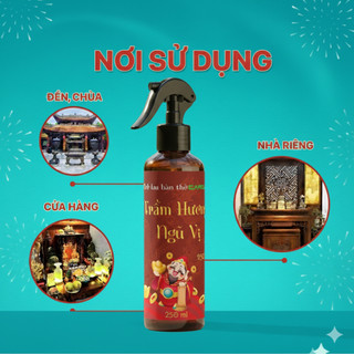 Nước Lau Bàn Thờ Trầm Hương by Caroline - Nước Bao Sái Bàn Thờ Làm Sạch Thu Hút Tài Lộc 250ml