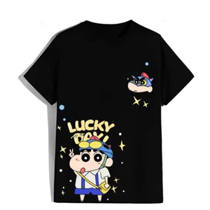 Áo Thun Shin-Chan Dễ Thương Hình In Sắc Nét Chất Vải Mềm Mịn Dày Dặn-Unisex Áo Phông Thời Trang