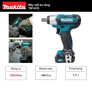 Máy siết bu lông 12V Max Makita TW141D - TW141DZ - TW141DSAE | Makita Việt Nam