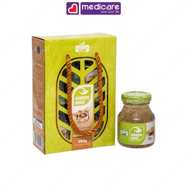 Nước uống bổ dưỡng GREEN BIRD yến sào và sâm lát hộp 4 hũ