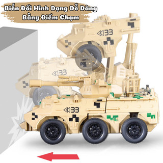 Đồ Chơi Robot Biến Hình Xe Quân Sự, Xe Tăng, Máy Bay 2IN1 Cho Bé, Thiết Kế Siêu Ngầu Phù Hợp Làm Quà Tặng Cho Bé