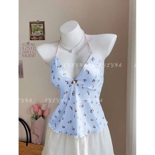 Áo yếm hở lưng hoa nhí, áo yếm sexy quyến rũ -LYLYNA A60