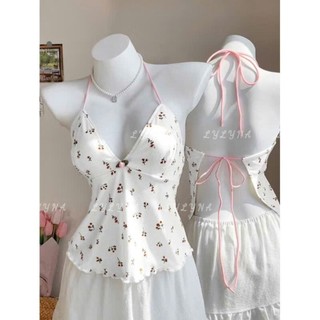 Áo yếm hở lưng hoa nhí, áo yếm sexy quyến rũ -LYLYNA A60