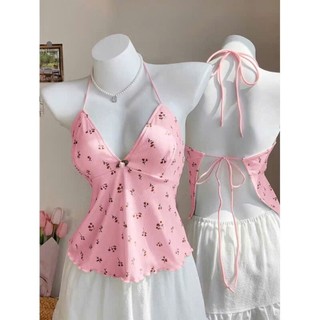 Áo yếm hở lưng hoa nhí, áo yếm sexy quyến rũ -LYLYNA A60