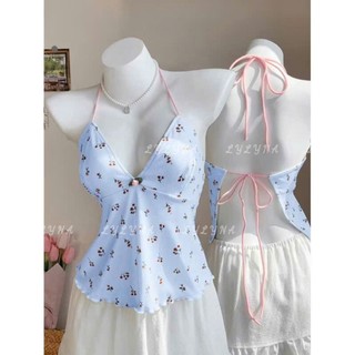 Áo yếm hở lưng hoa nhí, áo yếm sexy quyến rũ -LYLYNA A60