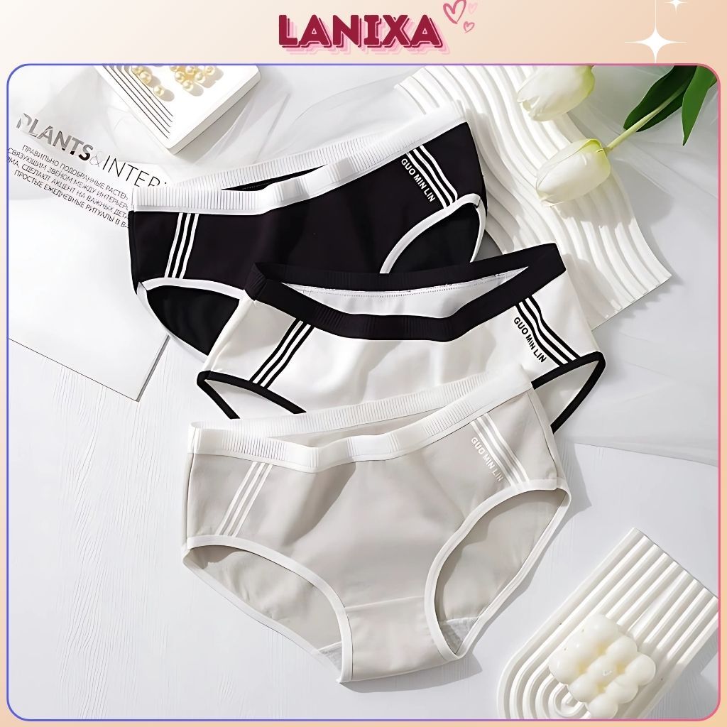 Quần lót nữ cotton kháng khuẩn khử mùi ôm body tôn dáng quyến rũ 2 bên cá tính gợi cảm LANIXA L520