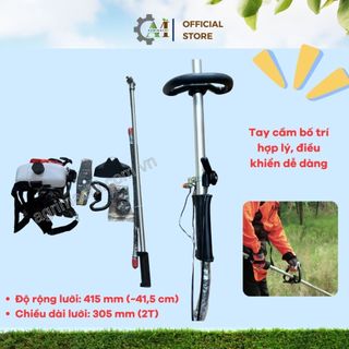 Máy cắt cỏ đeo lưng, balo  BG430T, động cơ 2 thì dung tích 43cc, 1,25kw, bình xăng lớn_ Agrimachi