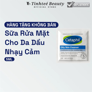Combo 5 sản phẩm làm sạch và dưỡng ẩm cho da nhạy cảm Cetaphil: sữa rửa mặt 5/59ml, kem dưỡng 5ml