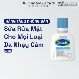 Combo 5 sản phẩm làm sạch và dưỡng ẩm cho da nhạy cảm Cetaphil: sữa rửa mặt 5/59ml, kem dưỡng 5ml