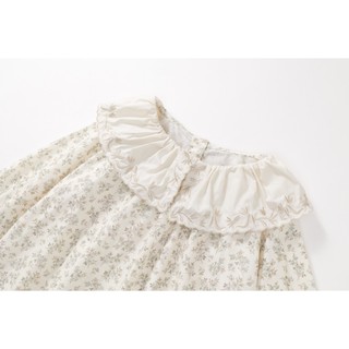 Váy Thu Đông Bé Gái, Váy Dài Tay Cho Bé Gái Thiết Kế Cổ Bèo Dáng Suông  Chất Liệu Cotton Mềm Mại
