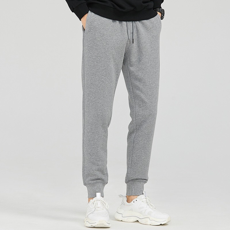 Quần jogger thể thao nỉ nam nữ Quan dài trơn bo Thu đông dày dặn Ống Bó Có Túi Lớn SSL